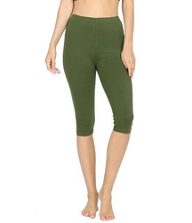 getry legginsy bawełniane rybaczki KHAKI XS/S-3XL